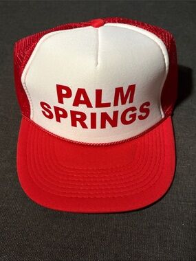 Palm Springs Red and White Trucker Hat